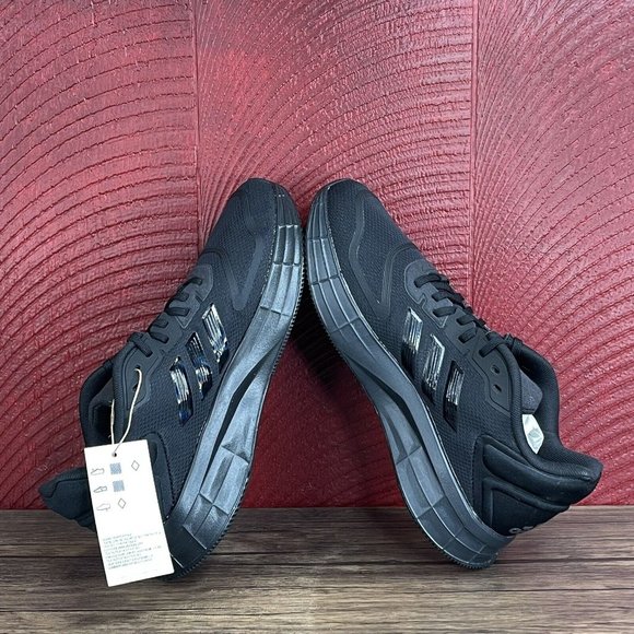 Adidas Duramo 10 GX0711 Running Shoes Black‎ & Iron Metallic Womens Sz 8.5 NEW - Picture 6 of 9